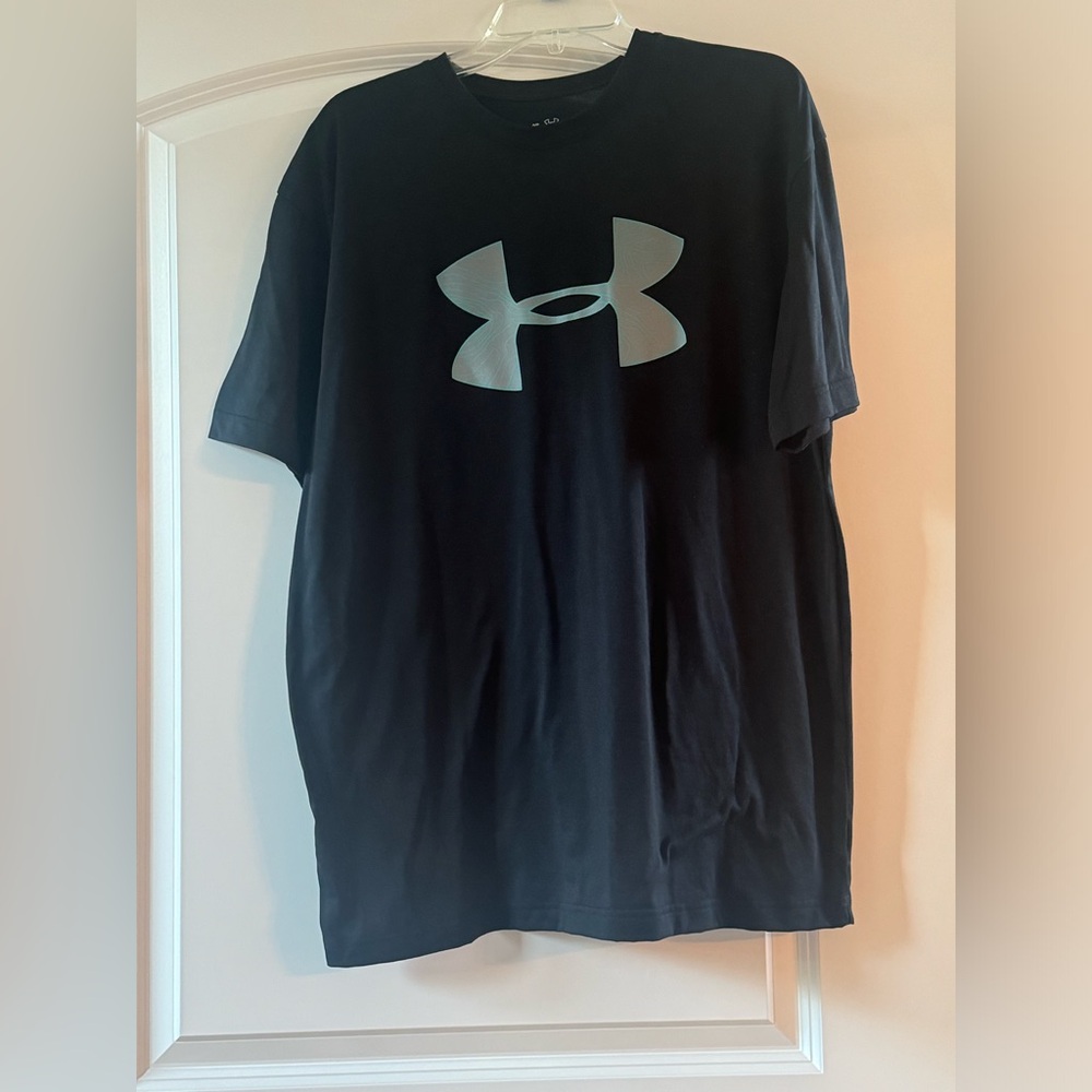Under Armour Black Tee with Silver Emblem